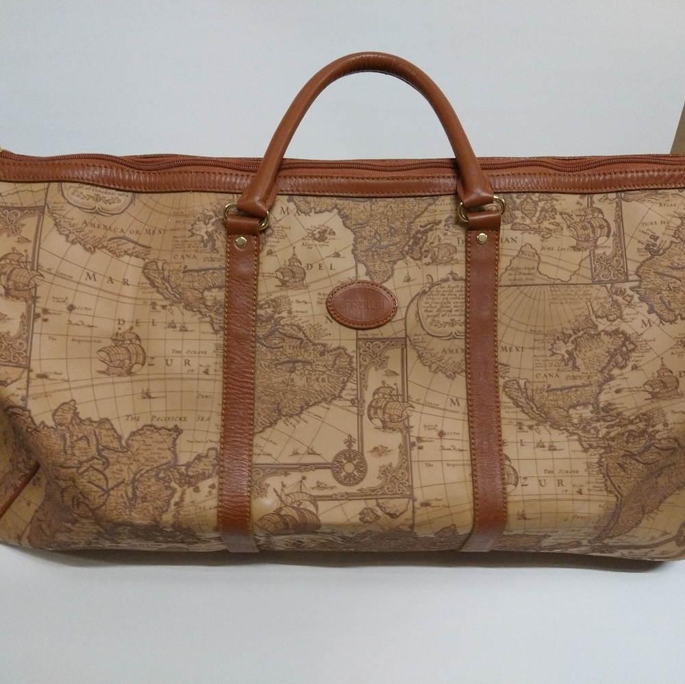 Barzillai Large World Map Livery Tote Bag 24x20"